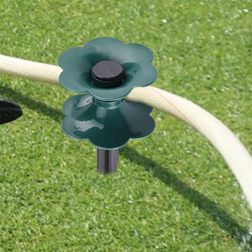 GANAZONO 4Pcs PVC Garden Hose Guide Stakes, Heavy Duty Anti-Scour Ground Spikes, Outdoor Lawn Flower Bed Greenhouse Plant Protection Watering Accessories 9.84X3.54X3.54In