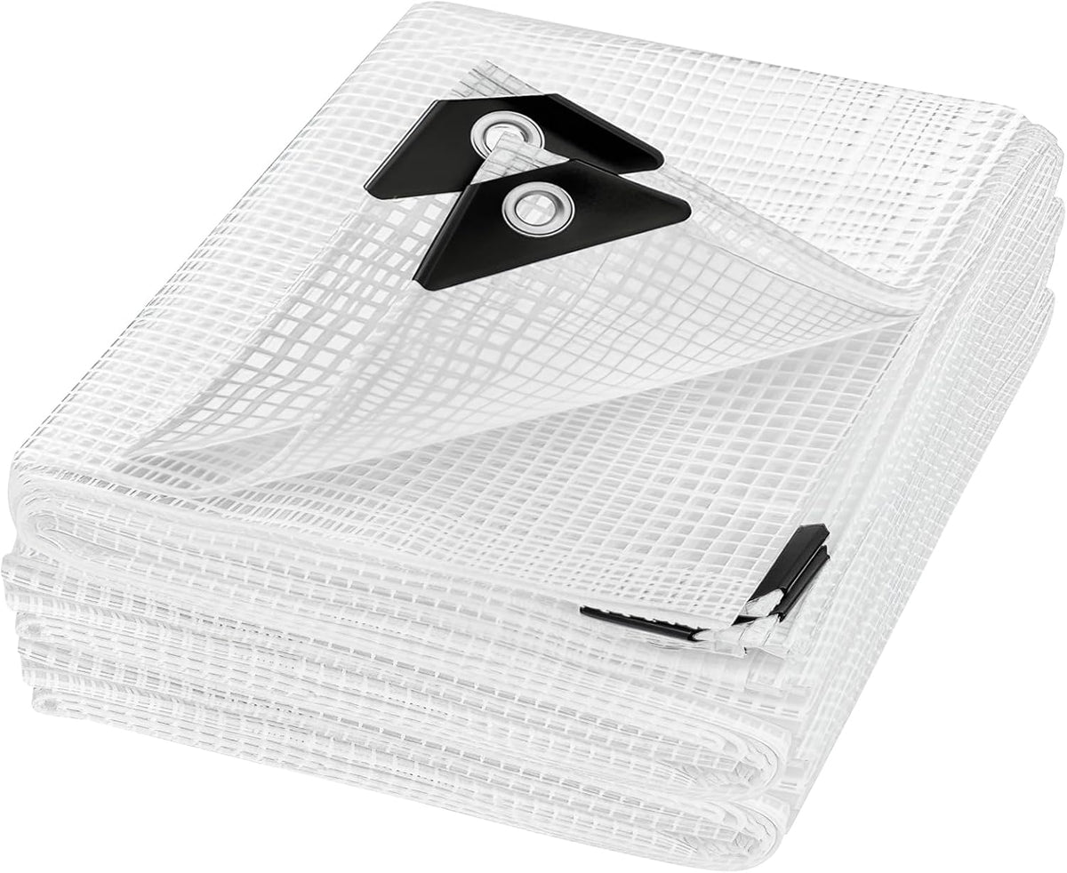 16MIL Reinforced Mesh Greenhouse Plastic Sheeting 8ft x 30ft