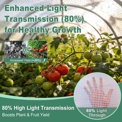 16MIL Reinforced Mesh Greenhouse Plastic Sheeting 8ft x 30ft