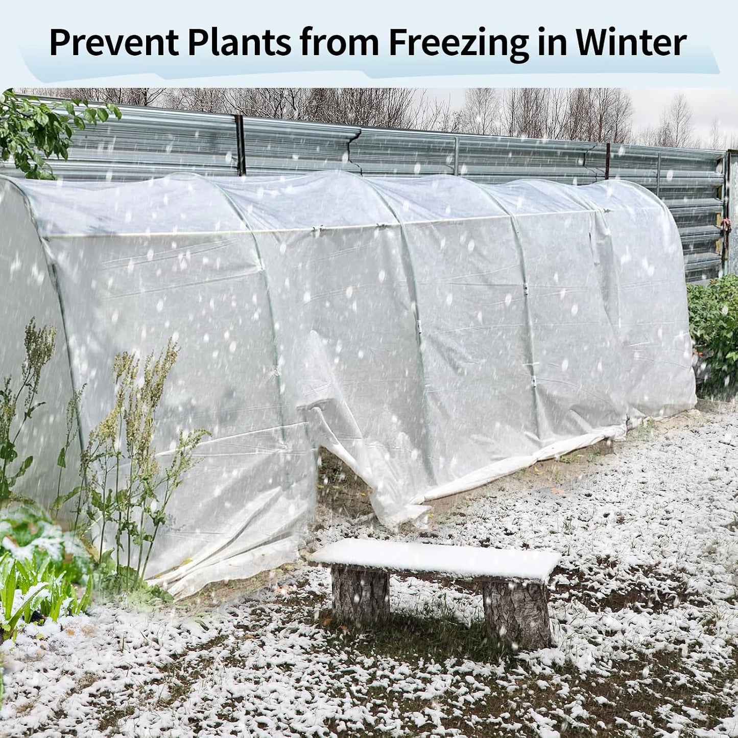 1.1oz/yd Plant Covers Freeze Protection,10 * 50ft Floating Row Cover for Garden, Frost Plant Blanket for Winter Frost/Sun Pest Protection