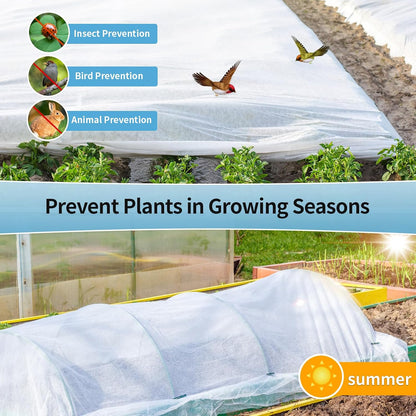 1.1oz/yd Plant Covers Freeze Protection,10 * 50ft Floating Row Cover for Garden, Frost Plant Blanket for Winter Frost/Sun Pest Protection