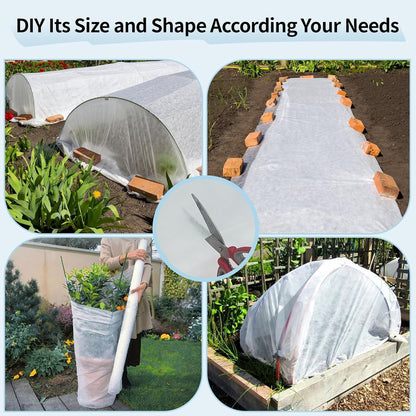 1.1oz/yd Plant Covers Freeze Protection,10 * 50ft Floating Row Cover for Garden, Frost Plant Blanket for Winter Frost/Sun Pest Protection