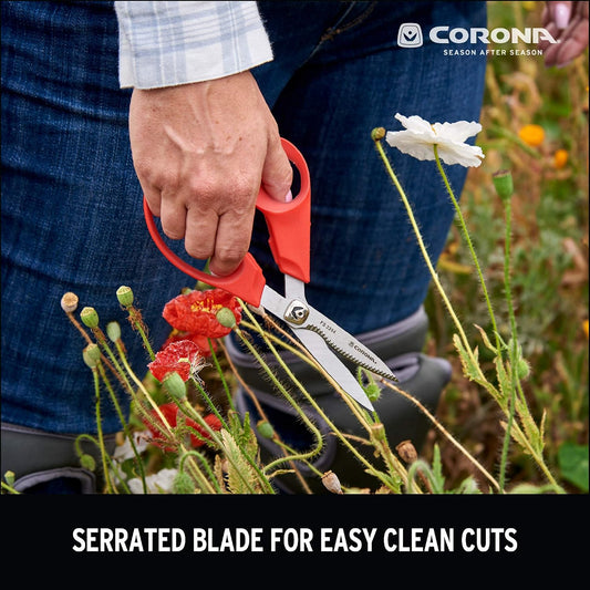 ComfortGEL Floral Scissors | Stainless Steel Garden Shears for Flowers & Stems | FS 3394,Red