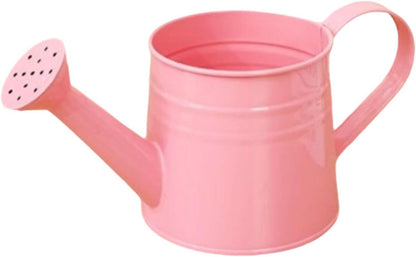 Metal Long Spout Watering Can with Ergonomic Handle, Balanced Design for Easy Pouring, 1L for Watering Indoor Houseplants, Outdoor Flowers, Garden Beds and Lawn Areas (Pink)