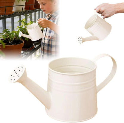 Metal Long Spout Watering Can with Ergonomic Handle, Balanced Design for Easy Pouring, 1L for Watering Indoor Houseplants, Outdoor Flowers, Garden Beds and Lawn Areas (Pink)