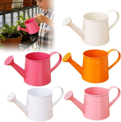 Metal Long Spout Watering Can with Ergonomic Handle, Balanced Design for Easy Pouring, 1L for Watering Indoor Houseplants, Outdoor Flowers, Garden Beds and Lawn Areas (Pink)