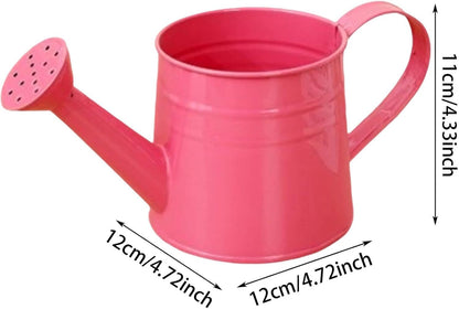 Metal Long Spout Watering Can with Ergonomic Handle, Balanced Design for Easy Pouring, 1L for Watering Indoor Houseplants, Outdoor Flowers, Garden Beds and Lawn Areas (Pink)