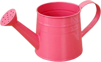 Metal Long Spout Watering Can with Ergonomic Handle, Balanced Design for Easy Pouring, 1L for Watering Indoor Houseplants, Outdoor Flowers, Garden Beds and Lawn Areas (Pink)
