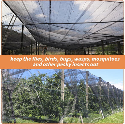 10x100 FT Black Garden Netting Mosquito Insect Mesh Plant Protection Cover