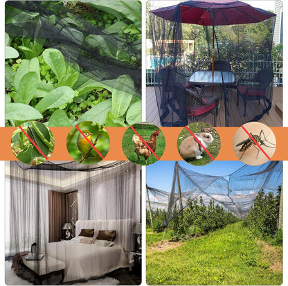 10x100 FT Black Garden Netting Mosquito Insect Mesh Plant Protection Cover