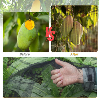 10x100 FT Black Garden Netting Mosquito Insect Mesh Plant Protection Cover