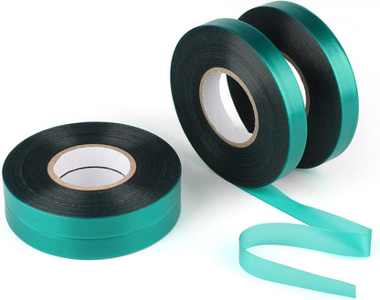 Stretch Tie Tape Roll 2 Rolls Total 300 Feet 1/2" Green