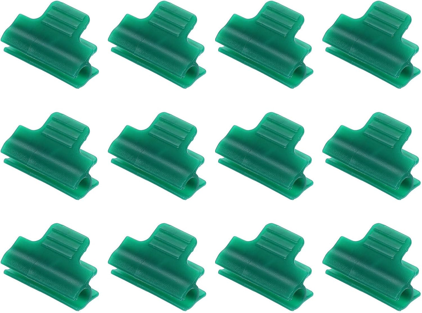 Greenhouse Clamps for 1inch PVC Pipe, 12pcs Greenhouse Film Clamps Shading Net Rod Clip Garden Hoops for Row Cover, Greenhouse Plastic Sheeting(Dark Green)