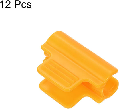 Greenhouse Clamps for 1inch PVC Pipe, 12pcs Greenhouse Film Clamps Shading Net Rod Clip Garden Hoops for Row Cover, Greenhouse Plastic Sheeting(Dark Green)