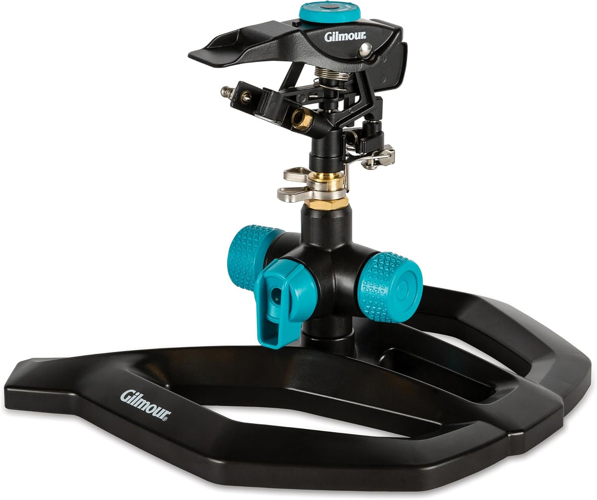 Heavy Duty Circular Water Sprinkler, Rotating Sprinkler Head with Adjustable Spray Pattern, Lawn Sprinkler for Large Area Coverage