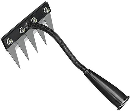 Gardening Hand Weeder Tool,Iron Weed Rake with Detachable Blades (8 Tines)