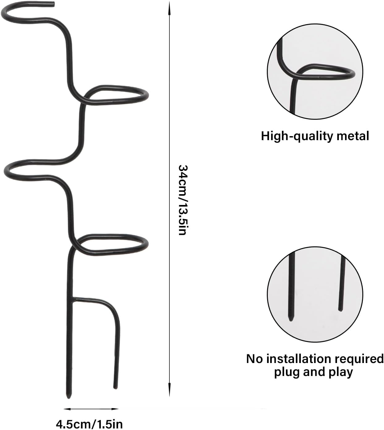 Plant Support Stakes - 3 Pack Durable Metal Trellis for Monstera