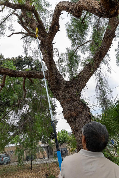 Wireless Remote Control Electric Pole Saw - 35ft High Reach Tree Pruner for DIY - Ultra Light Portable Design - Cuts 4" Branches Safely - Attaches to Any Telescopic Pole - SFT20-2 V2