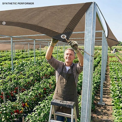 Garden Shade Cloth 10x10ft UV 70% Sunblock Outdoor Sun Shade with Grommets Sun Shade Outdoor Cover Plant Covers Freeze Protection Shade Cloth for Chicken Coop Cover Brown10x10FT - Colors B