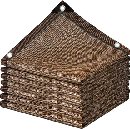 Garden Shade Cloth 10x10ft UV 70% Sunblock Outdoor Sun Shade with Grommets Sun Shade Outdoor Cover Plant Covers Freeze Protection Shade Cloth for Chicken Coop Cover Brown10x10FT - Colors B