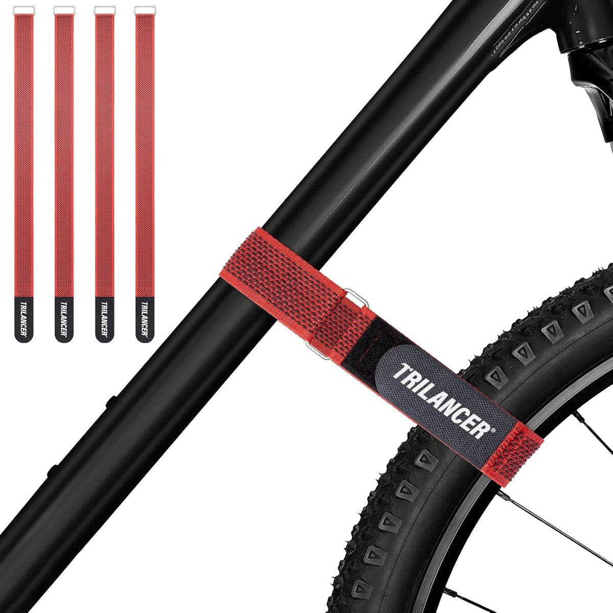 Bike Rack Straps, 4-Pack Bike Wheel Stabilizer Strap 26'' x 1.5''