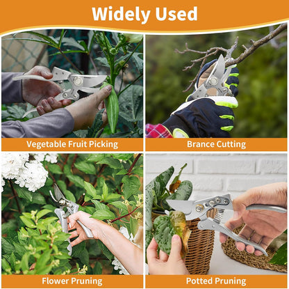 BOOSDEN Bypass Pruning Shears, 8'' Garden Trimmers with SK5 Blades
