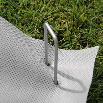 6" Galvanized Landscape Staples Garden Stakes Pins 24 Pack