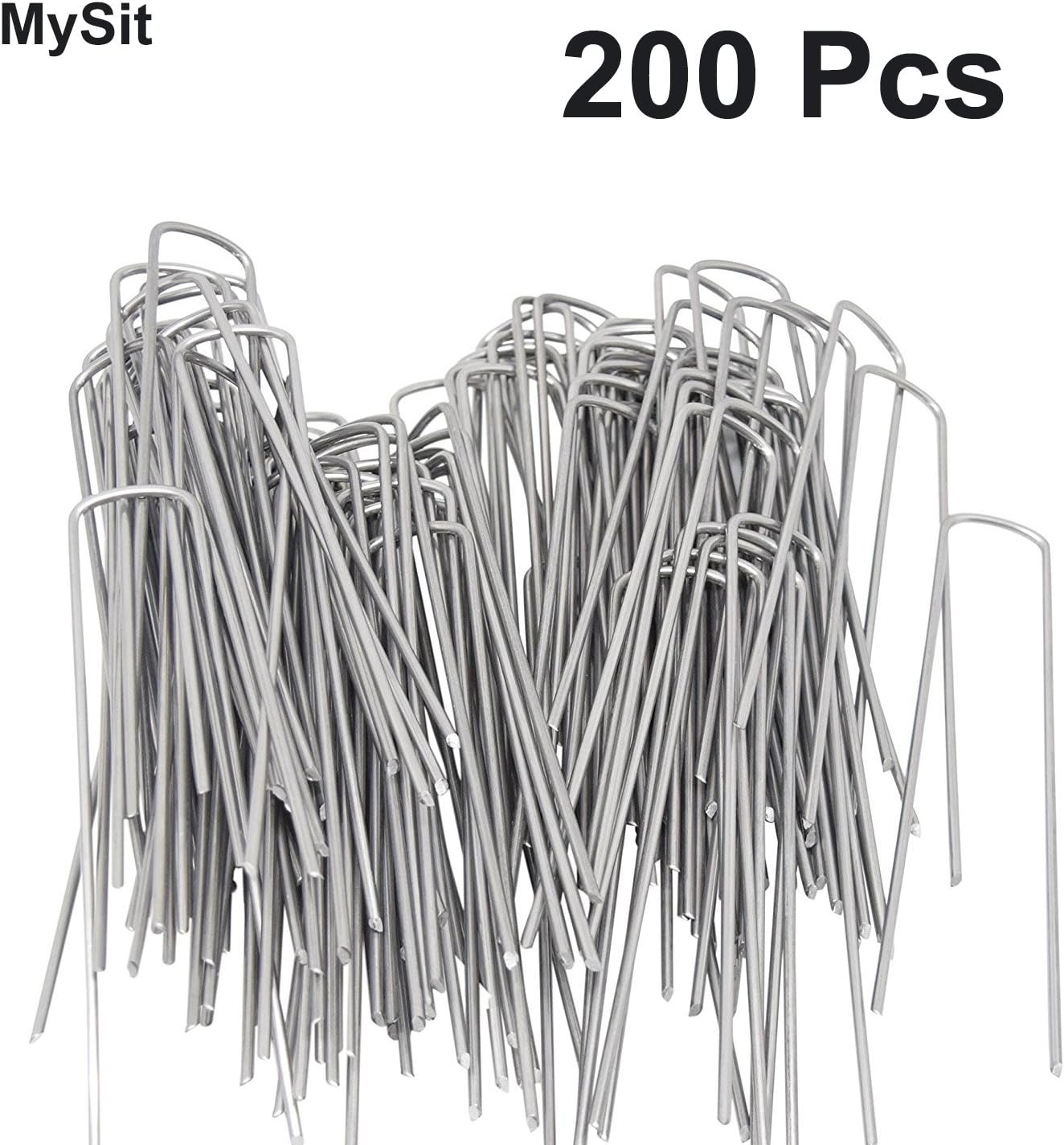 6" Galvanized Landscape Staples Garden Stakes Pins 24 Pack