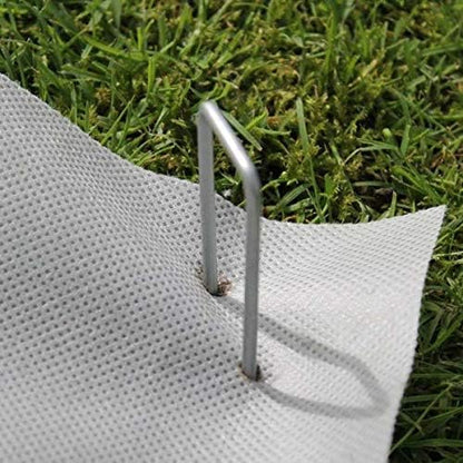 6" Galvanized Landscape Staples Garden Stakes Pins 24 Pack