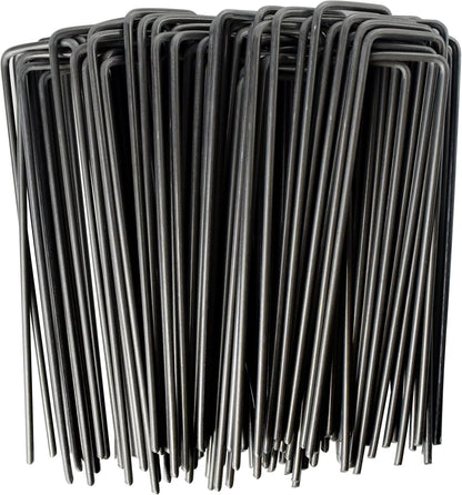 6" Galvanized Landscape Staples Garden Stakes Pins 24 Pack