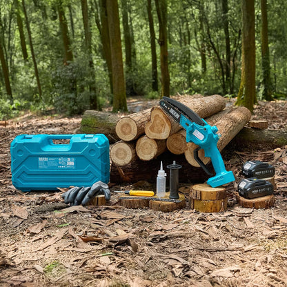4-in-1 Electric Mini Chainsaw, Battery Hedge Trimmer & Pruner Combo