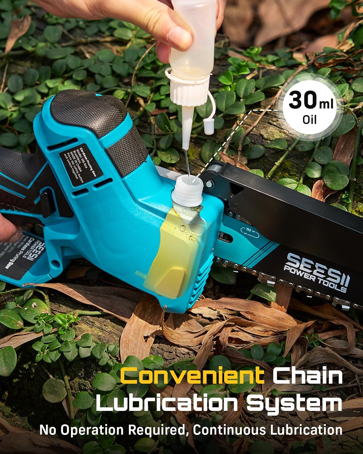 4-in-1 Electric Mini Chainsaw, Battery Hedge Trimmer & Pruner Combo