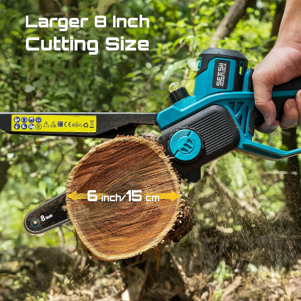 4-in-1 Electric Mini Chainsaw, Battery Hedge Trimmer & Pruner Combo