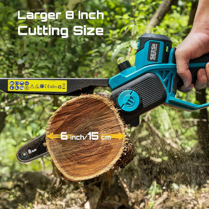 4-in-1 Electric Mini Chainsaw, Battery Hedge Trimmer & Pruner Combo