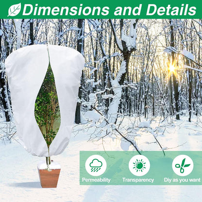 2 Pcs Plant Covers Freeze Protection, Frost Cloth Plant Freeze Protection