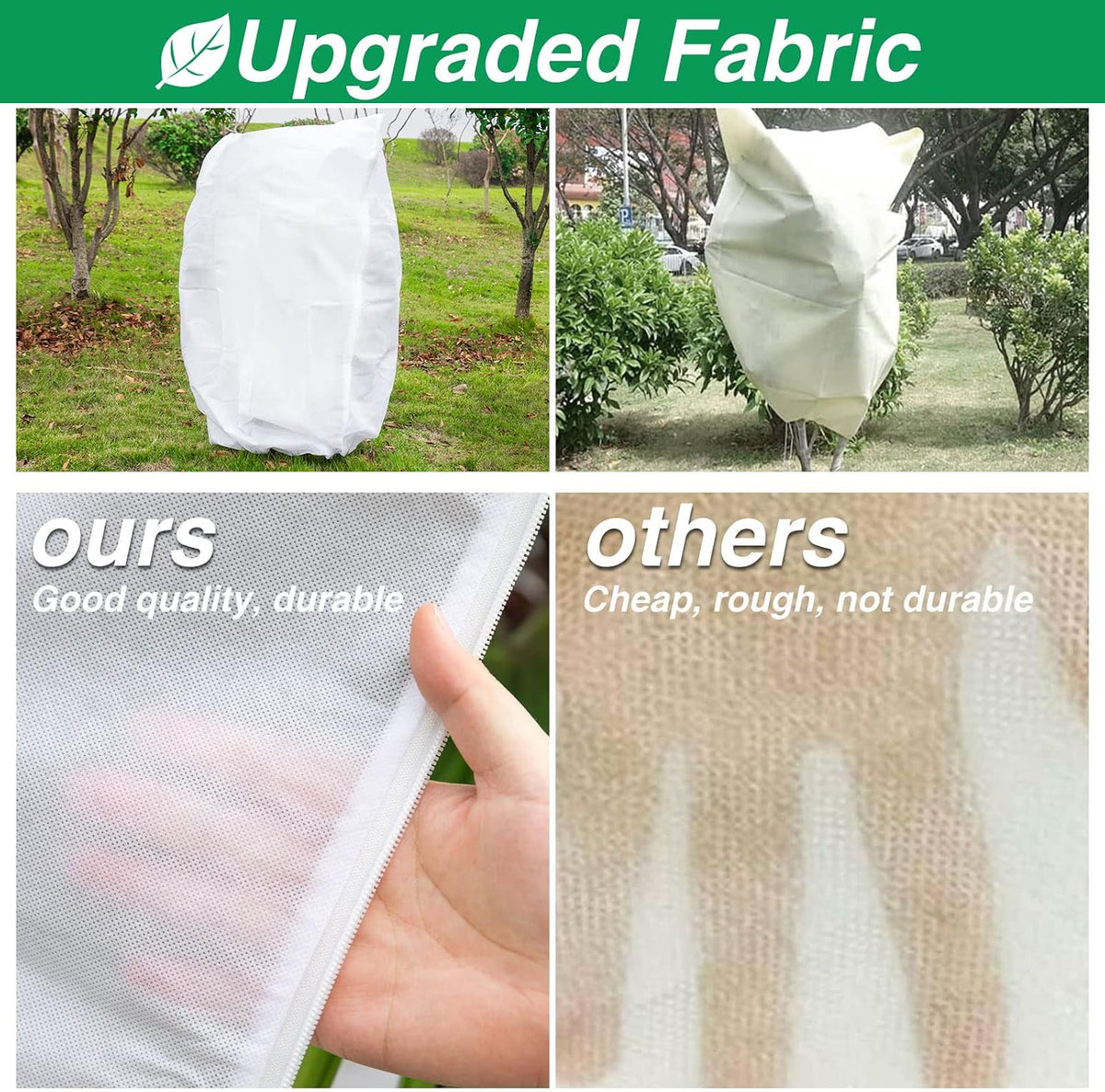 2 Pcs Plant Covers Freeze Protection, Frost Cloth Plant Freeze Protection