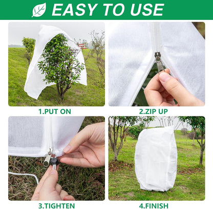 2 Pcs Plant Covers Freeze Protection, Frost Cloth Plant Freeze Protection