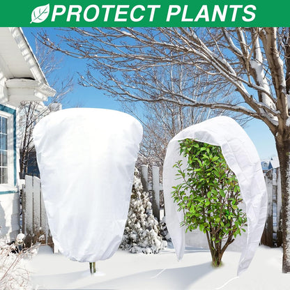 2 Pcs Plant Covers Freeze Protection, Frost Cloth Plant Freeze Protection