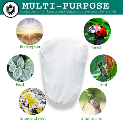 2 Pcs Plant Covers Freeze Protection, Frost Cloth Plant Freeze Protection
