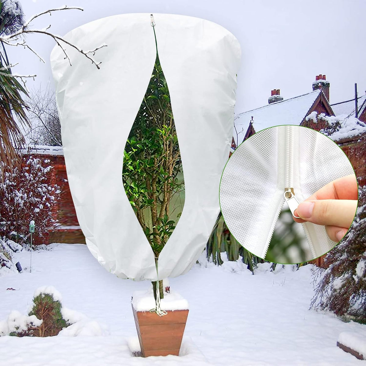 2 Pcs Plant Covers Freeze Protection, Frost Cloth Plant Freeze Protection