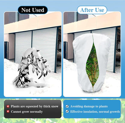 2 Pcs Plant Covers Freeze Protection, Frost Cloth Plant Freeze Protection