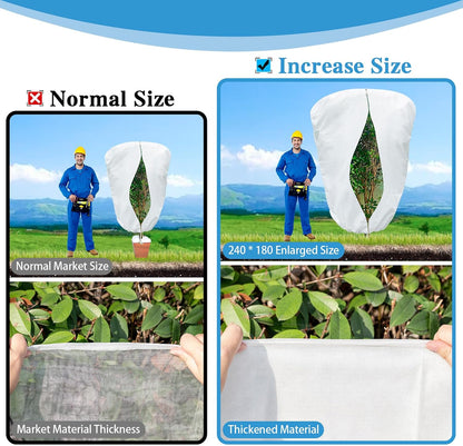 2 Pcs Plant Covers Freeze Protection, Frost Cloth Plant Freeze Protection