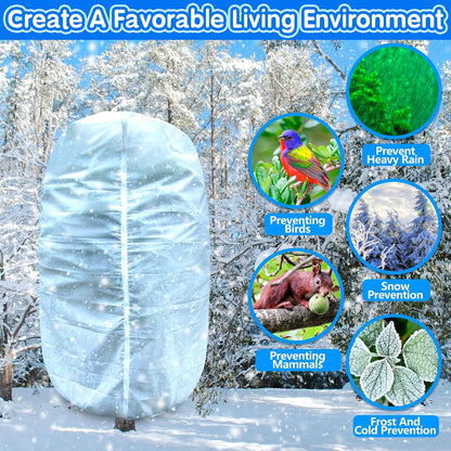 2 Pcs Plant Covers Freeze Protection, Frost Cloth Plant Freeze Protection