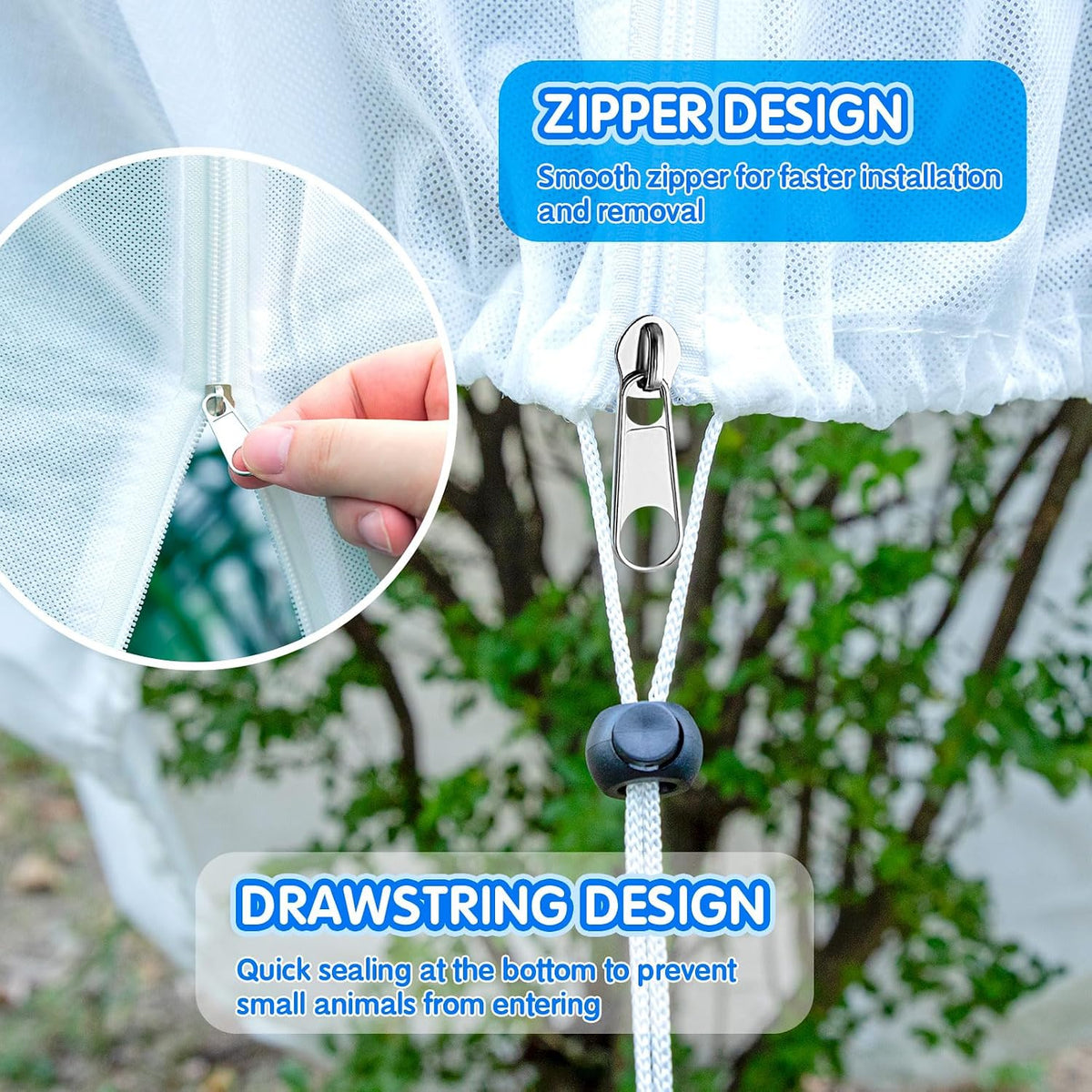 2 Pcs Plant Covers Freeze Protection, Frost Cloth Plant Freeze Protection