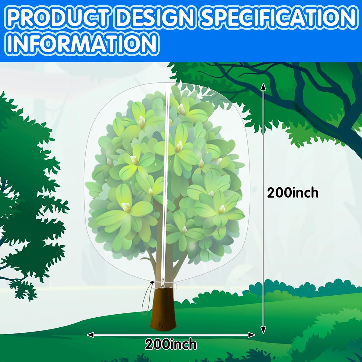2 Pcs Plant Covers Freeze Protection, Frost Cloth Plant Freeze Protection