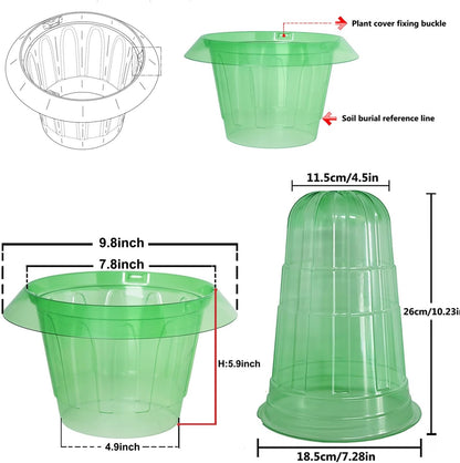Slug Collars and Garden Cloches Set，Provides Effective Protection Against Snails for Your Salad Plants and Others Plants.(15 Pack)