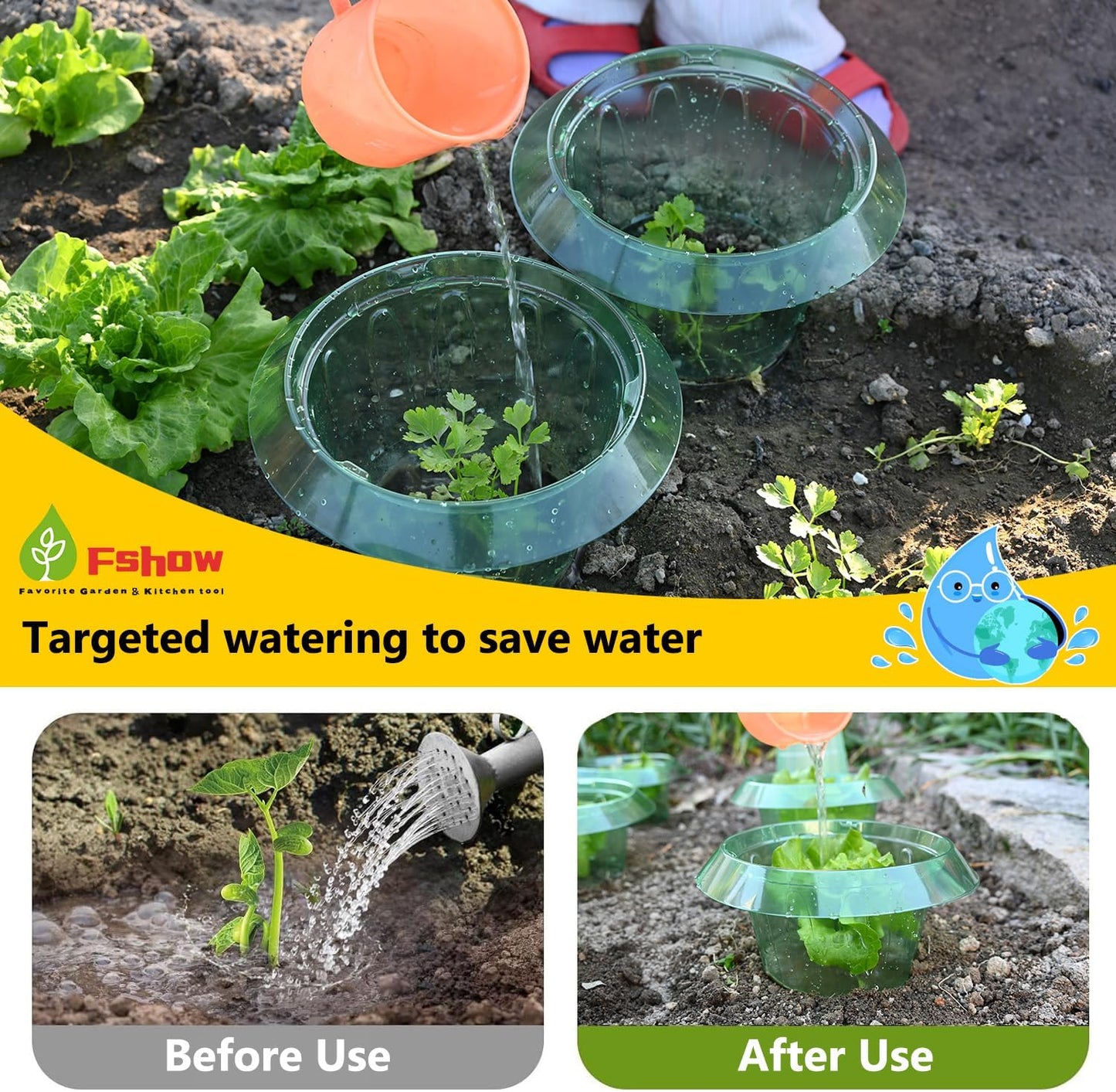 Slug Collars and Garden Cloches Set，Provides Effective Protection Against Snails for Your Salad Plants and Others Plants.(15 Pack)