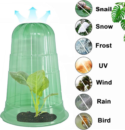 Slug Collars and Garden Cloches Set，Provides Effective Protection Against Snails for Your Salad Plants and Others Plants.(15 Pack)