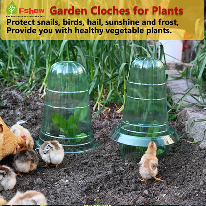 Slug Collars and Garden Cloches Set，Provides Effective Protection Against Snails for Your Salad Plants and Others Plants.(15 Pack)
