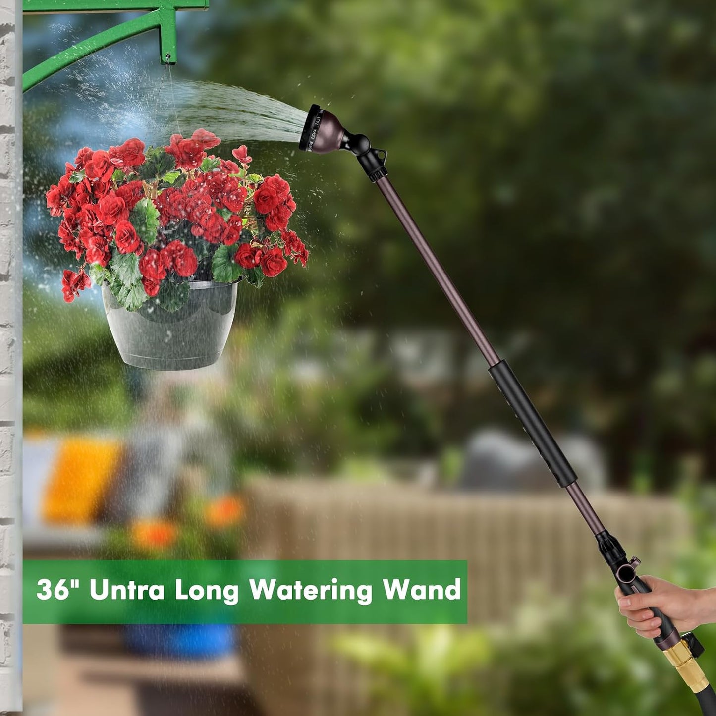 36” Watering Wand for Garden Hose, Heavy Duty Hose Sprayer Nozzle